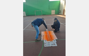 Traçage du terrain de Pickleball
