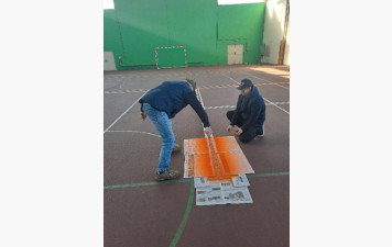 Traçage du terrain de Pickleball