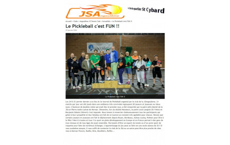 Tournoi Pickleball JSAngoulême